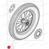 Cjto. Rueda trasera ONE-R (Buje blanco, Llanta no mecanizada, adhesivo ONE-R 2023, neumático Dunlop, corona 40z)