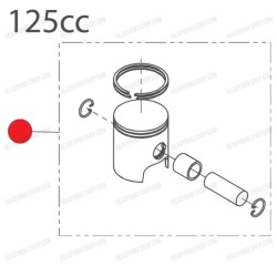 Kit piston 125 cabeza plana - A