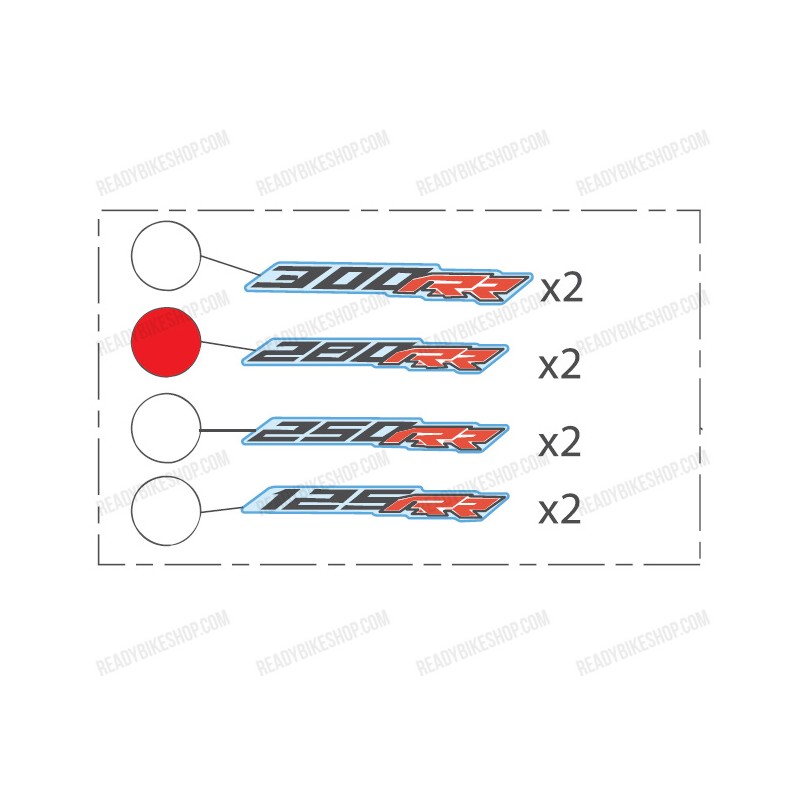 Adhesivos Cilindrada Caja de Filtro RR 2021 - 280